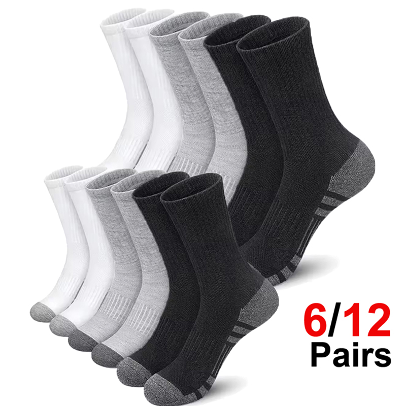 Outdoor Sports Activities - Herren 6 Paar Pack Hochleistungs-Athletik-Crew-Socken Weiche