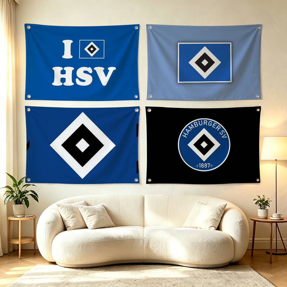 Outdoor Sport Background - Sport H-Hamburger S-SV Flaggen Wandbehang Wandteppich
