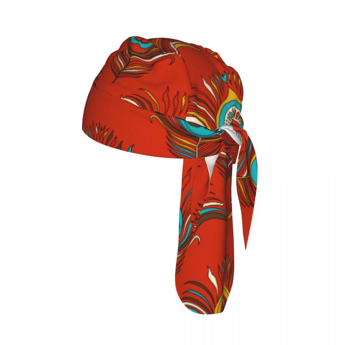 Outdoor Sport Background - Schnell trocknendes Bandana, Sonnenschutz-Kopftuch, Pfauenfeder auf