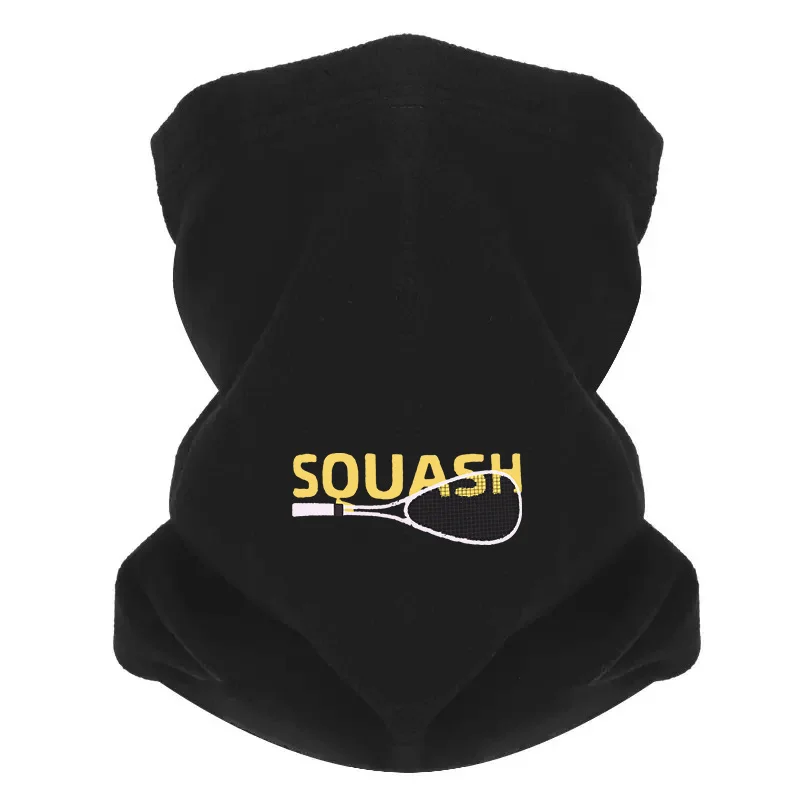 Outdoor Sport Background - Squash-Sportschläger auf schwarzem Hintergrund, Herren-Outdoor-Schal, Maske,