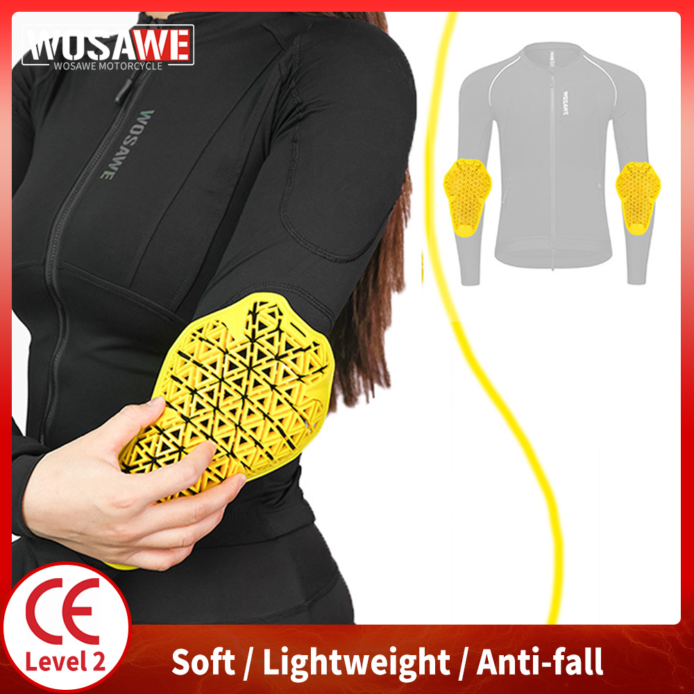 Mtb Elbow Pad - WOSAWE Sommer Atmungsaktive Motorrad-Ellbogenschoner Elastischer Motocross-Ellbogenschutz